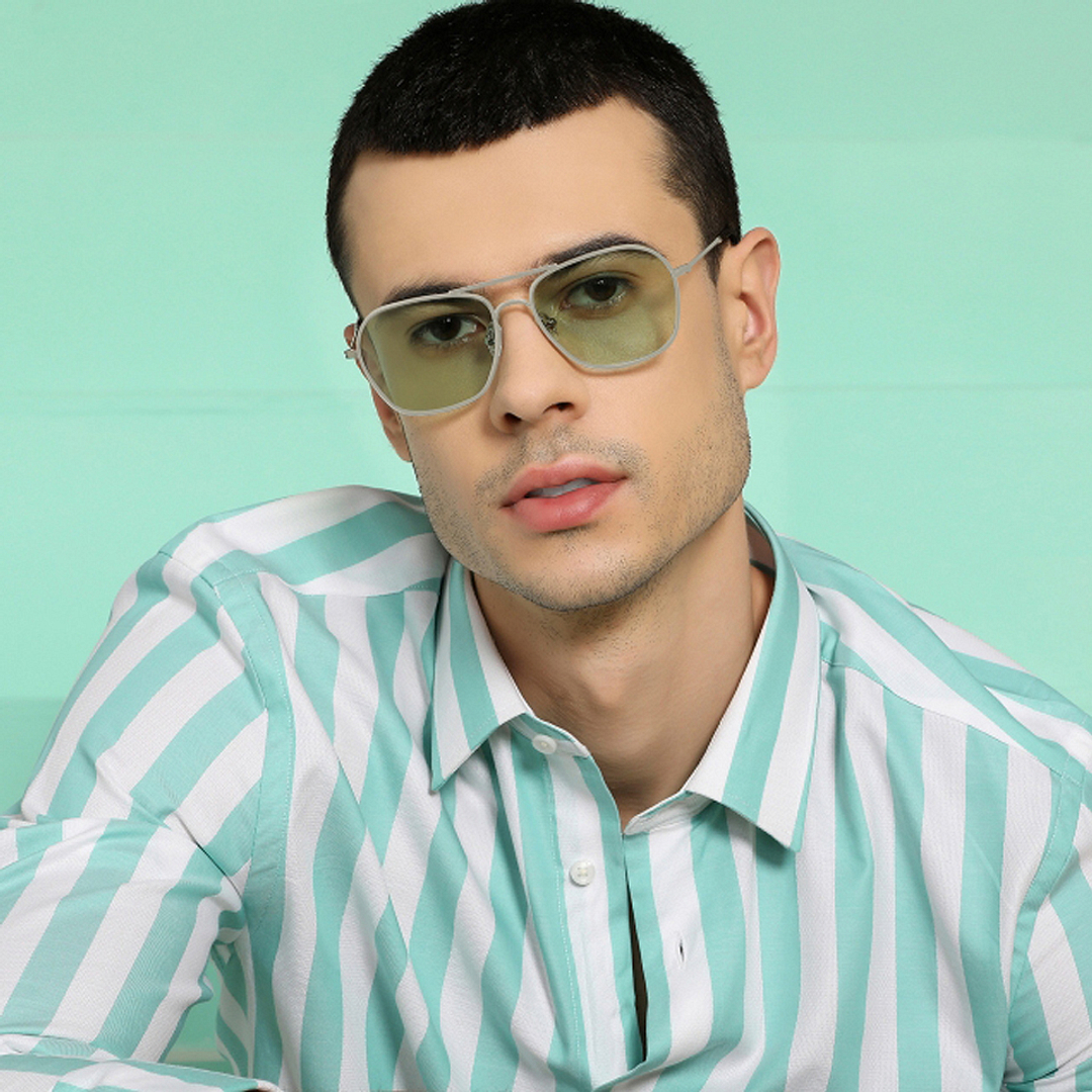 John Jacobs Online Silver Full Rim Aviator left side