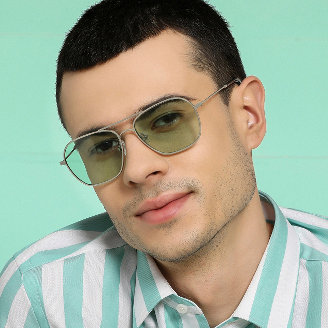 John Jacobs Online Silver Full Rim Aviator right side