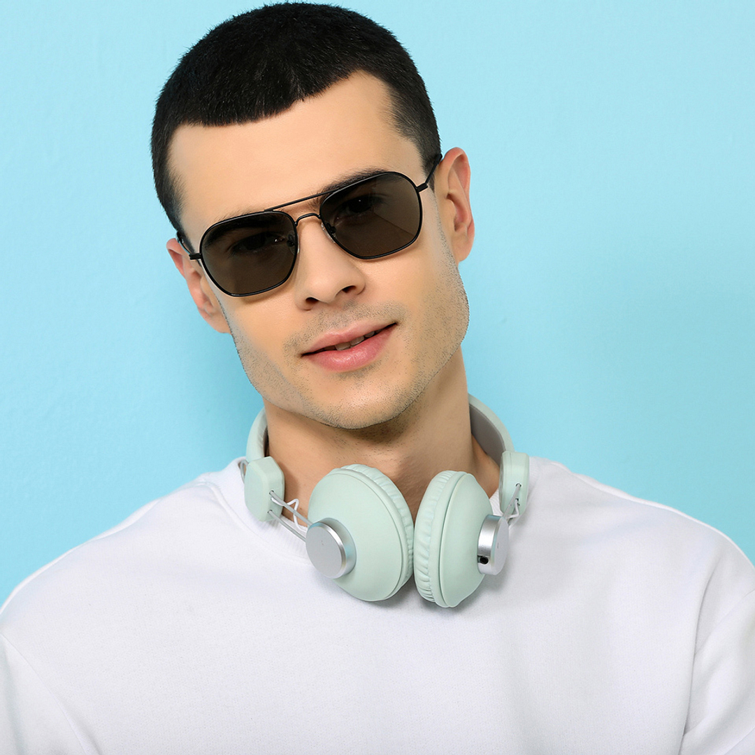 John Jacobs Black Full Rim Aviator right side