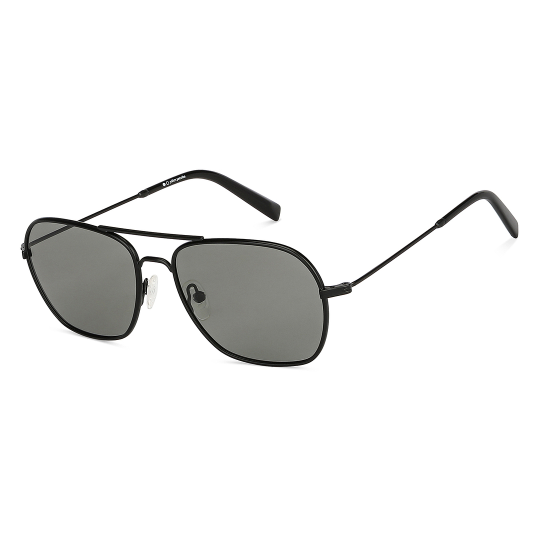 John Jacobs Black Full Rim Aviator right side