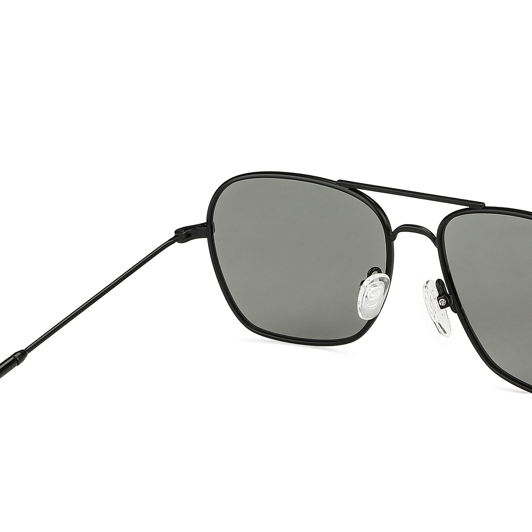 John Jacobs Black Full Rim Aviator left side