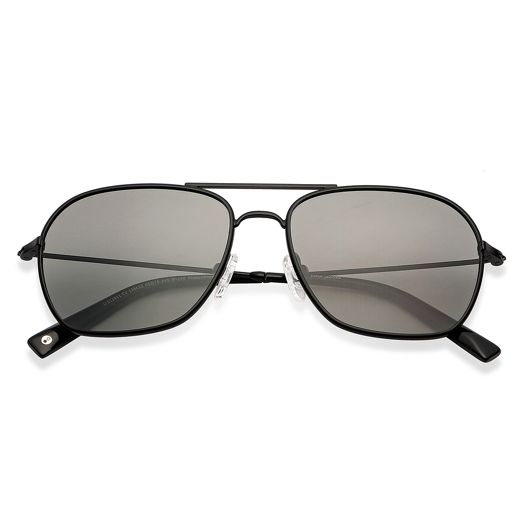 John Jacobs Black Full Rim Aviator right side