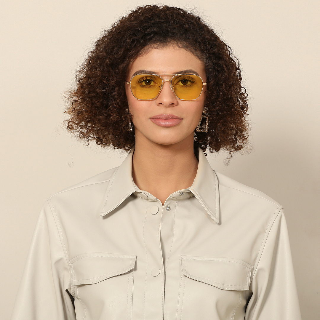 John Jacobs Online Rose Gold Full Rim Aviator left side