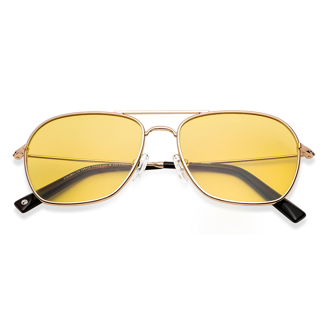 John Jacobs Online Rose Gold Full Rim Aviator left side