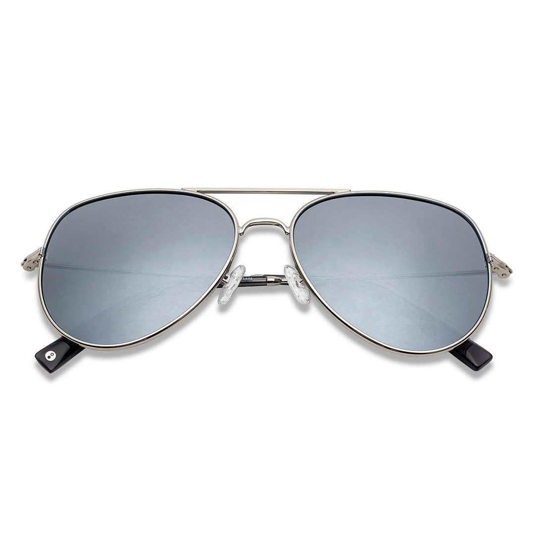 John Jacobs Silver Full Rim Aviator right side
