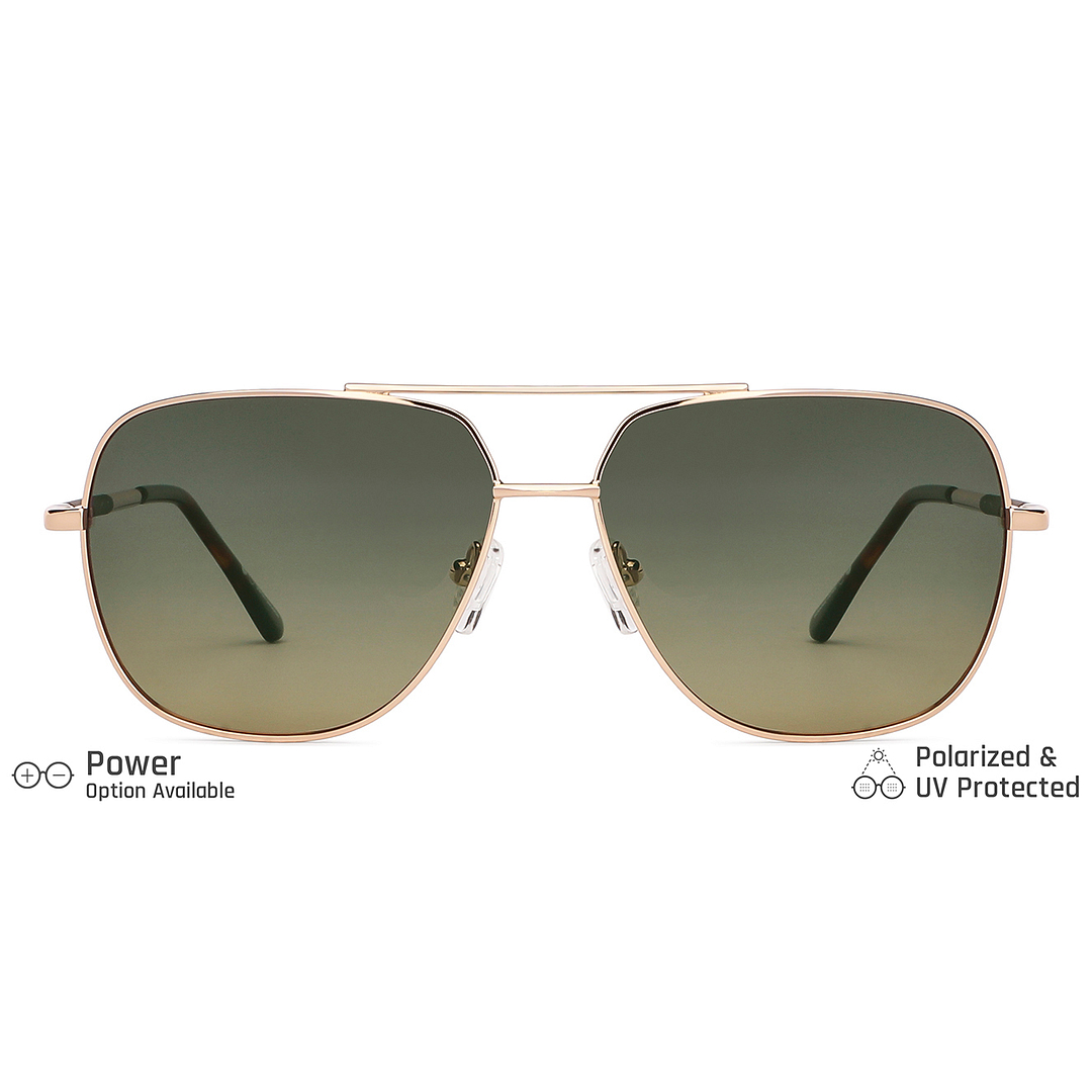John Jacobs Gold Full Rim Square left side