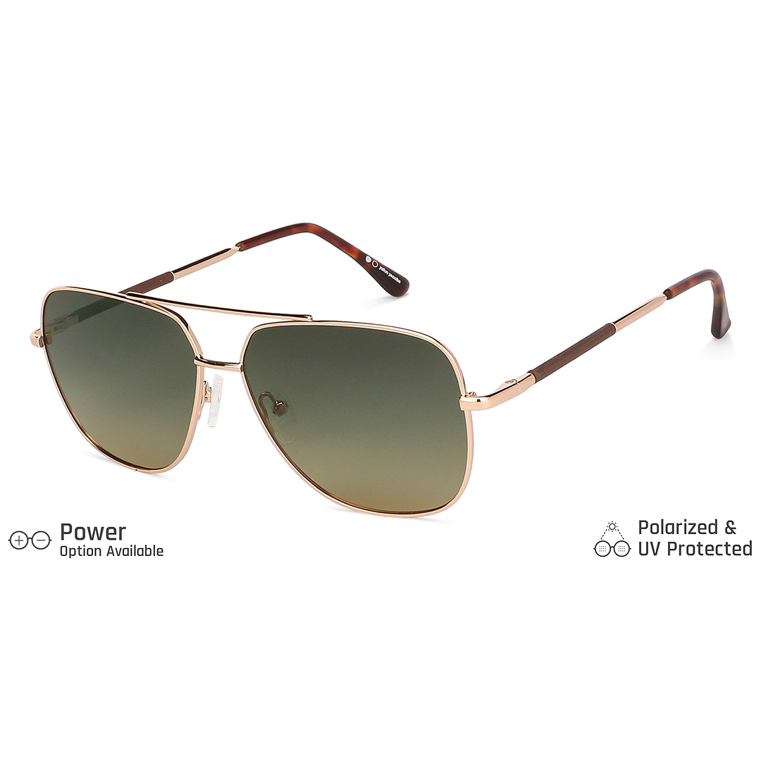 John Jacobs Gold Full Rim Square right side