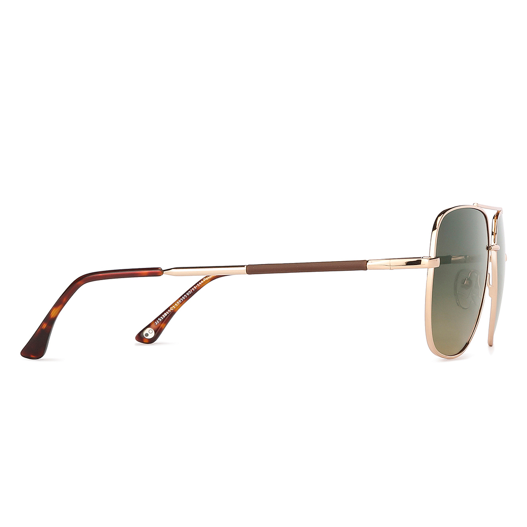 John Jacobs Gold Full Rim Square left side