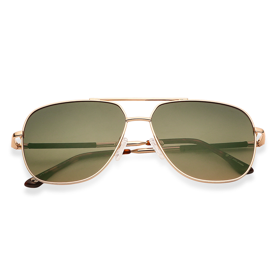 John Jacobs Gold Full Rim Square left side