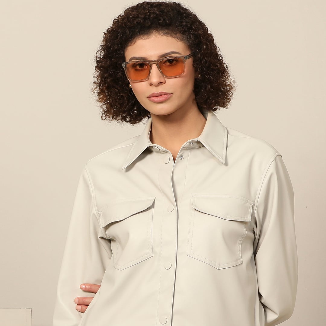 John Jacobs Grey Full Rim Rectangle right side