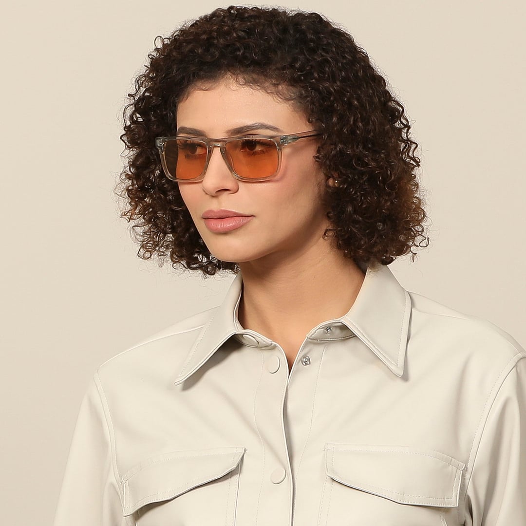 John Jacobs Grey Full Rim Rectangle left side