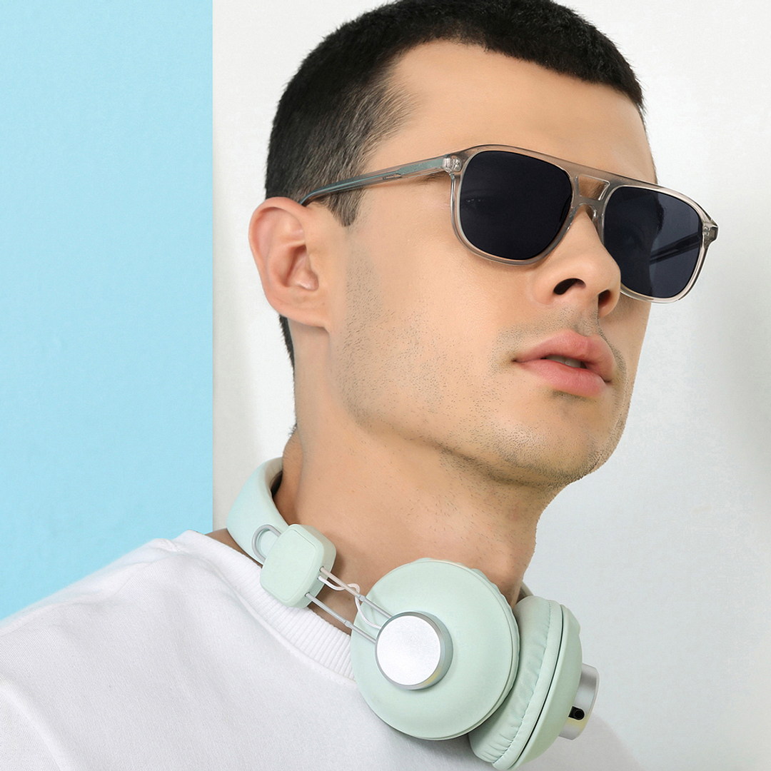 John Jacobs Grey Full Rim Square left side