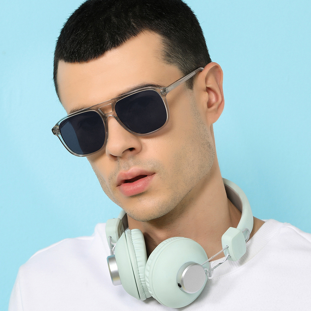 John Jacobs Grey Full Rim Square left side