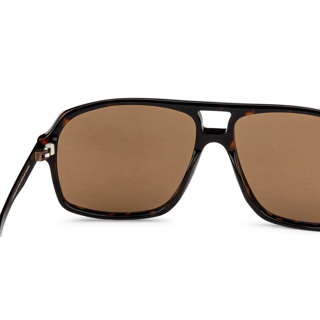 John Jacobs Light Brown Full Rim Square left side