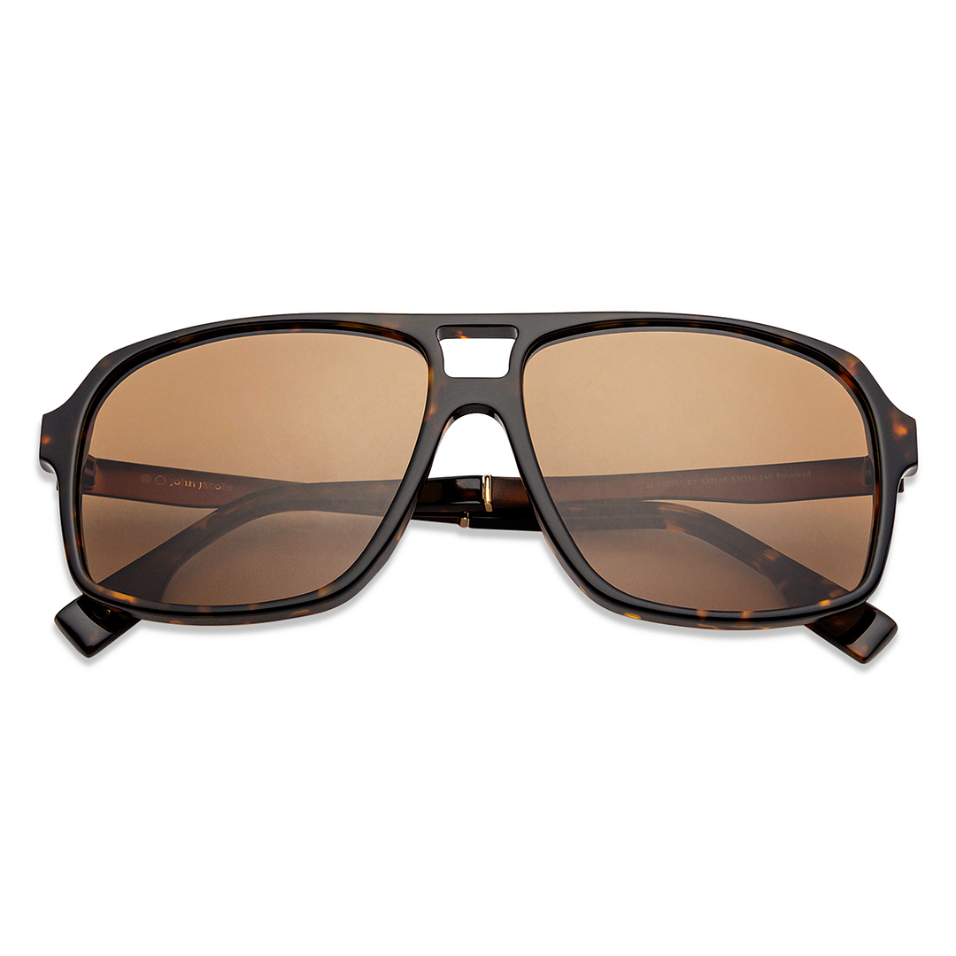 John Jacobs Light Brown Full Rim Square right side