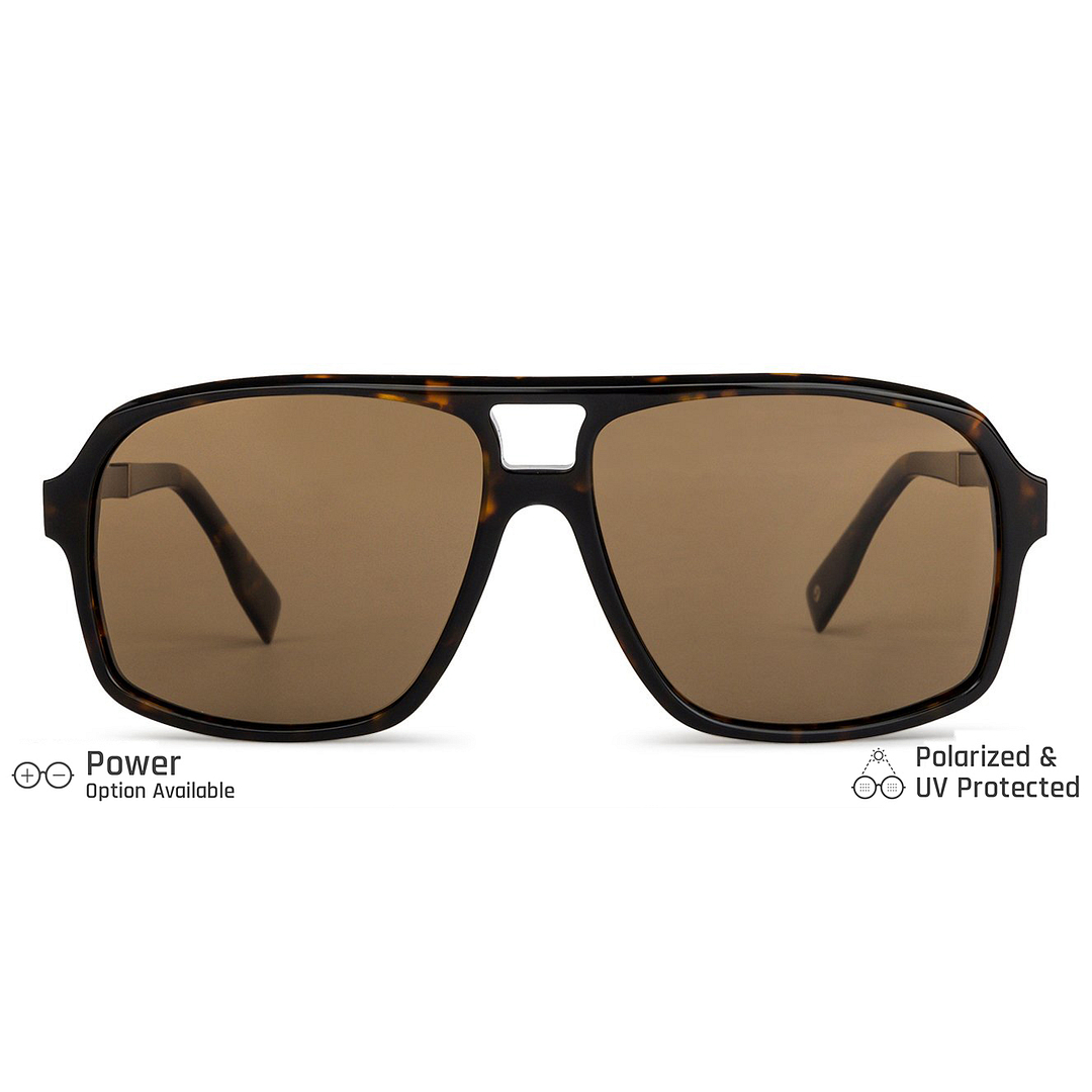 John Jacobs Light Brown Full Rim Square left side