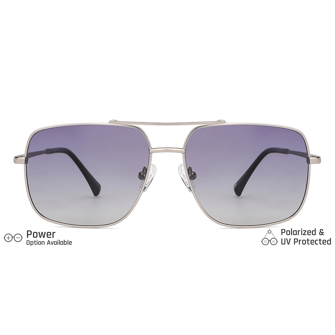 J＊J Matte Silver Black Blue Gradient Full Rim Square John Jacobs JJ