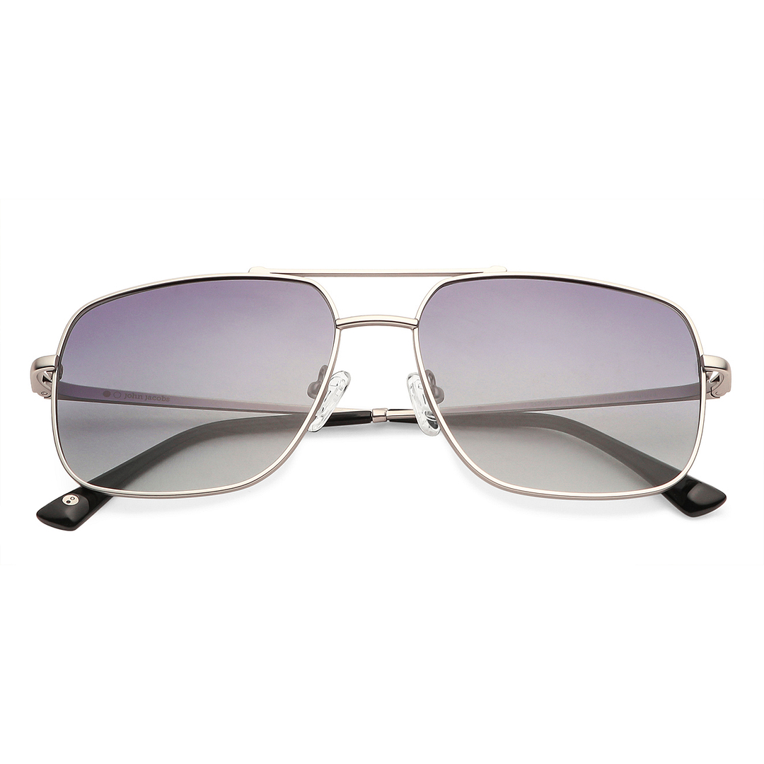 Buy Matte Silver Black Blue Gradient Full Rim Square John Jacobs