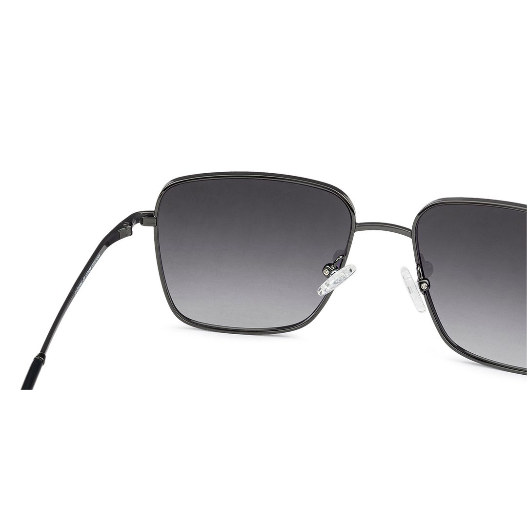 John Jacobs Gunmetal Full Rim Square left side