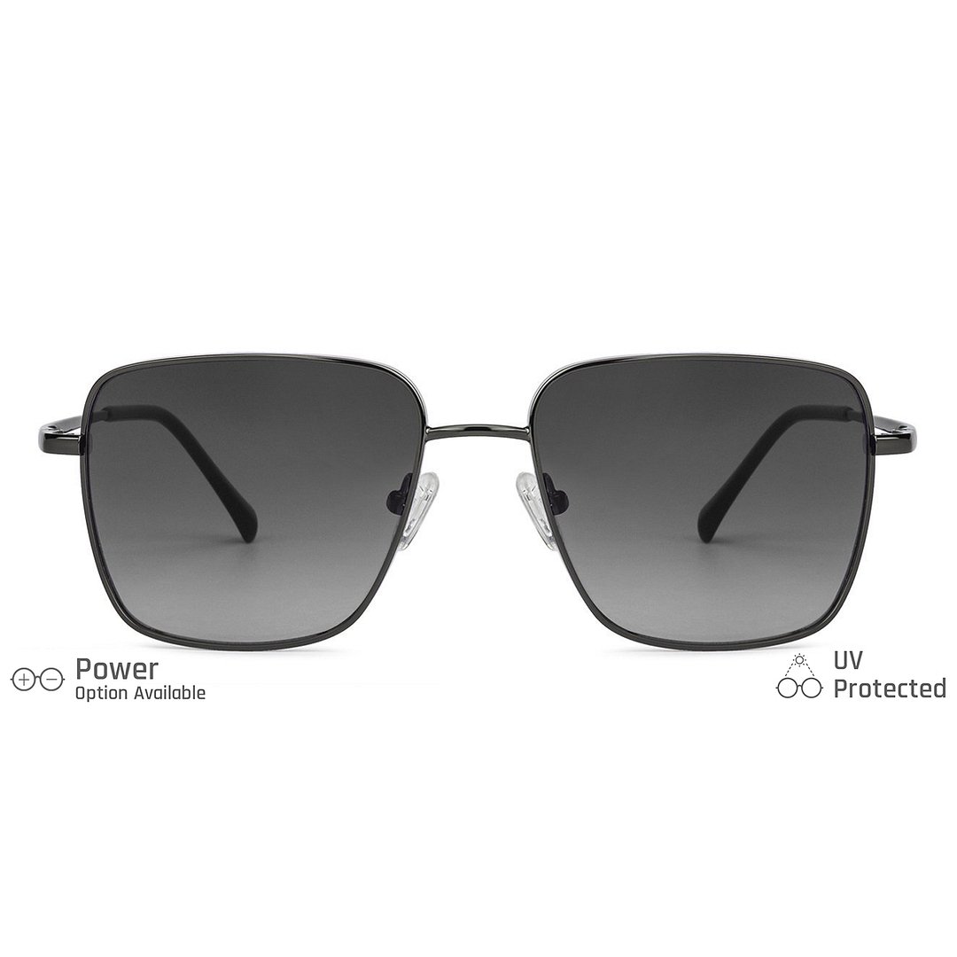 John Jacobs Gunmetal Full Rim Square right side