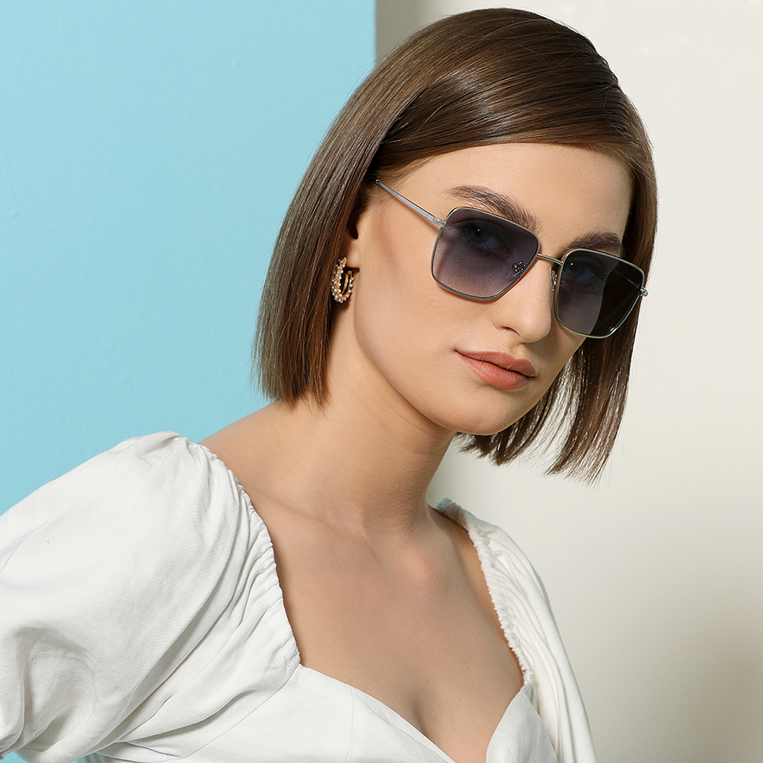 John Jacobs Online Silver Full Rim Square right side