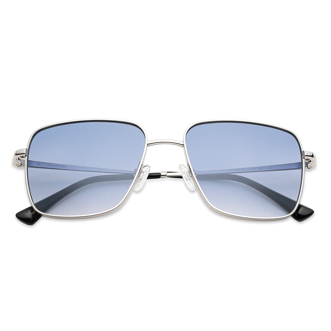 John Jacobs Online Silver Full Rim Square right side