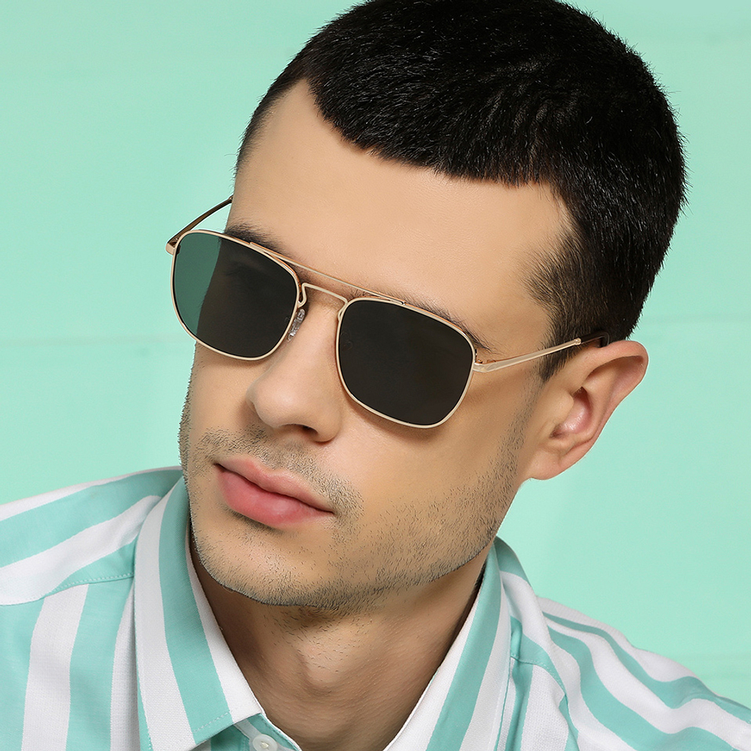 John Jacobs Online Gold Full Rim Square right side