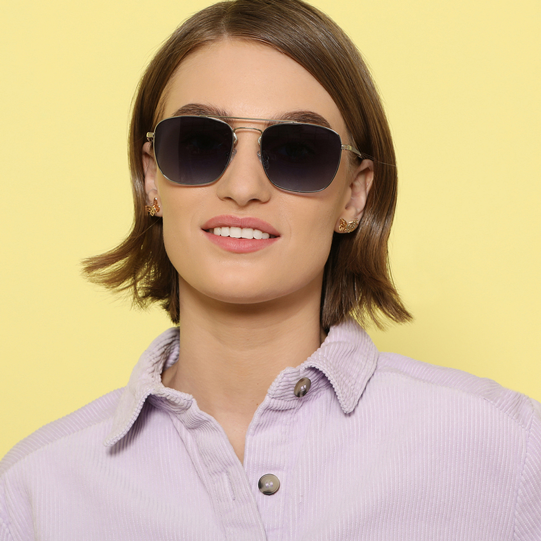 John Jacobs Silver Full Rim Square left side