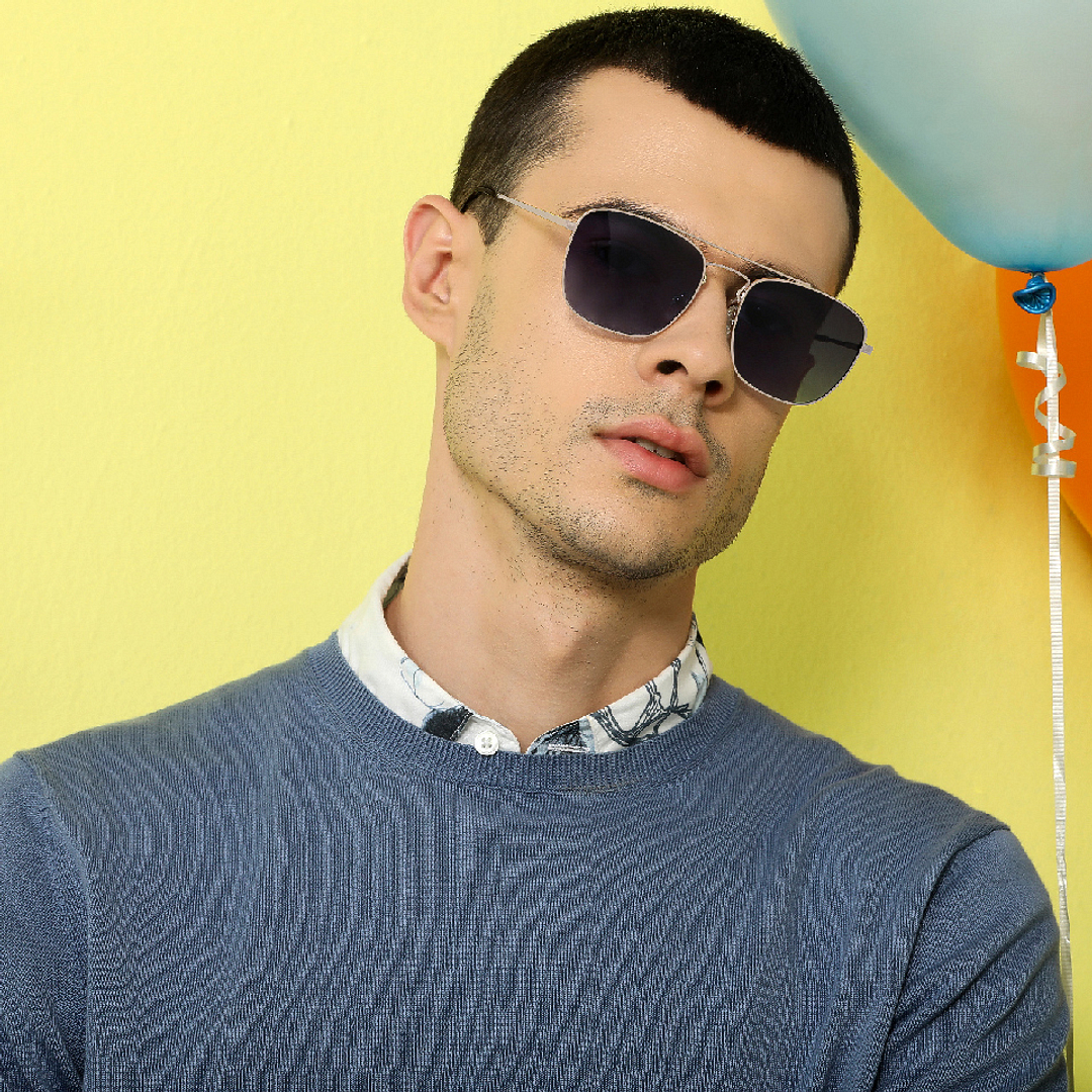 John Jacobs Silver Full Rim Square right side