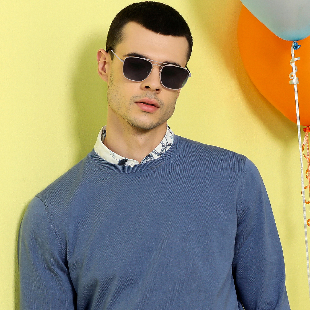 John Jacobs Silver Full Rim Square left side