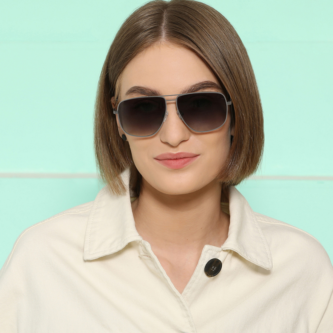 John Jacobs Online Grey Full Rim Square right side