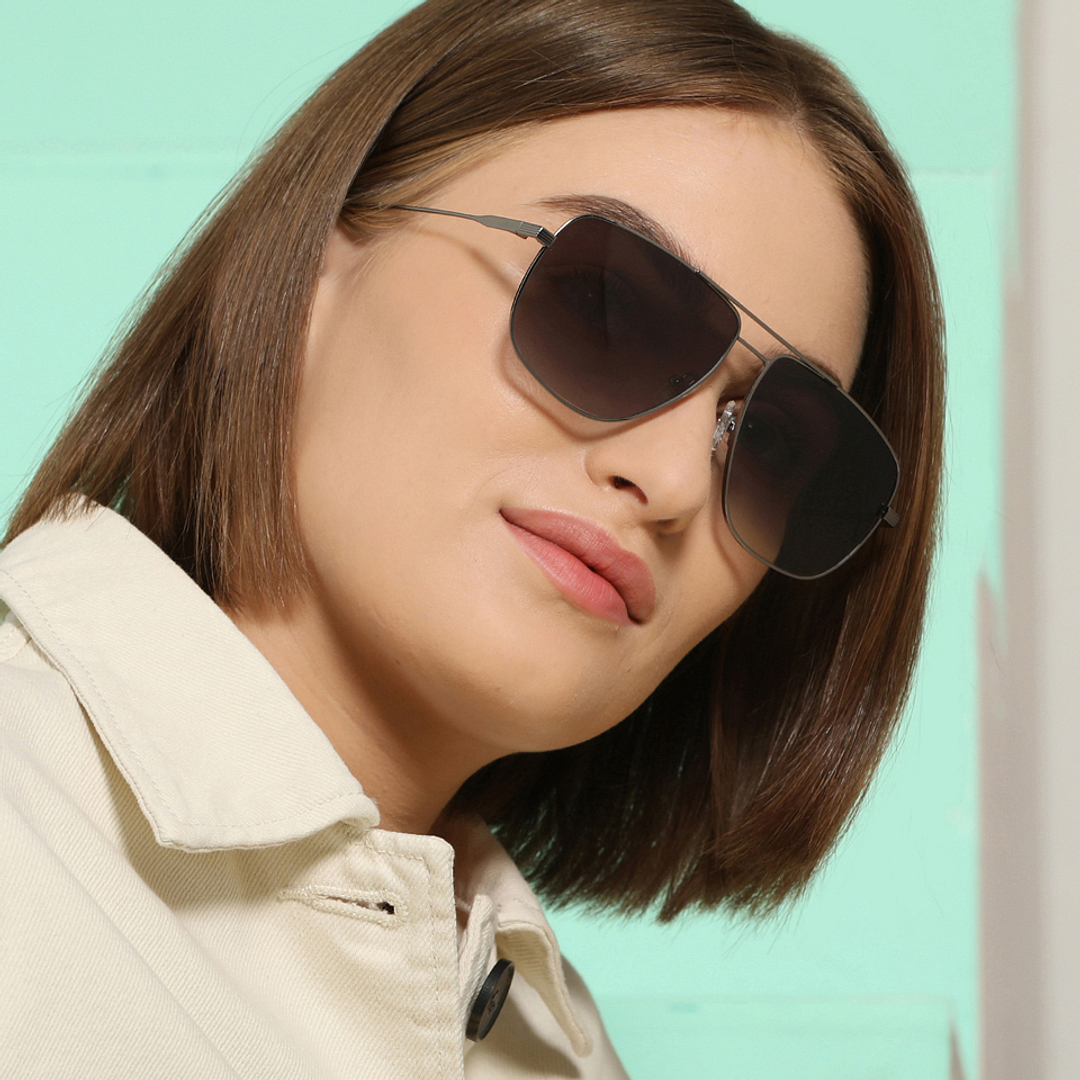 John Jacobs Online Grey Full Rim Square left side