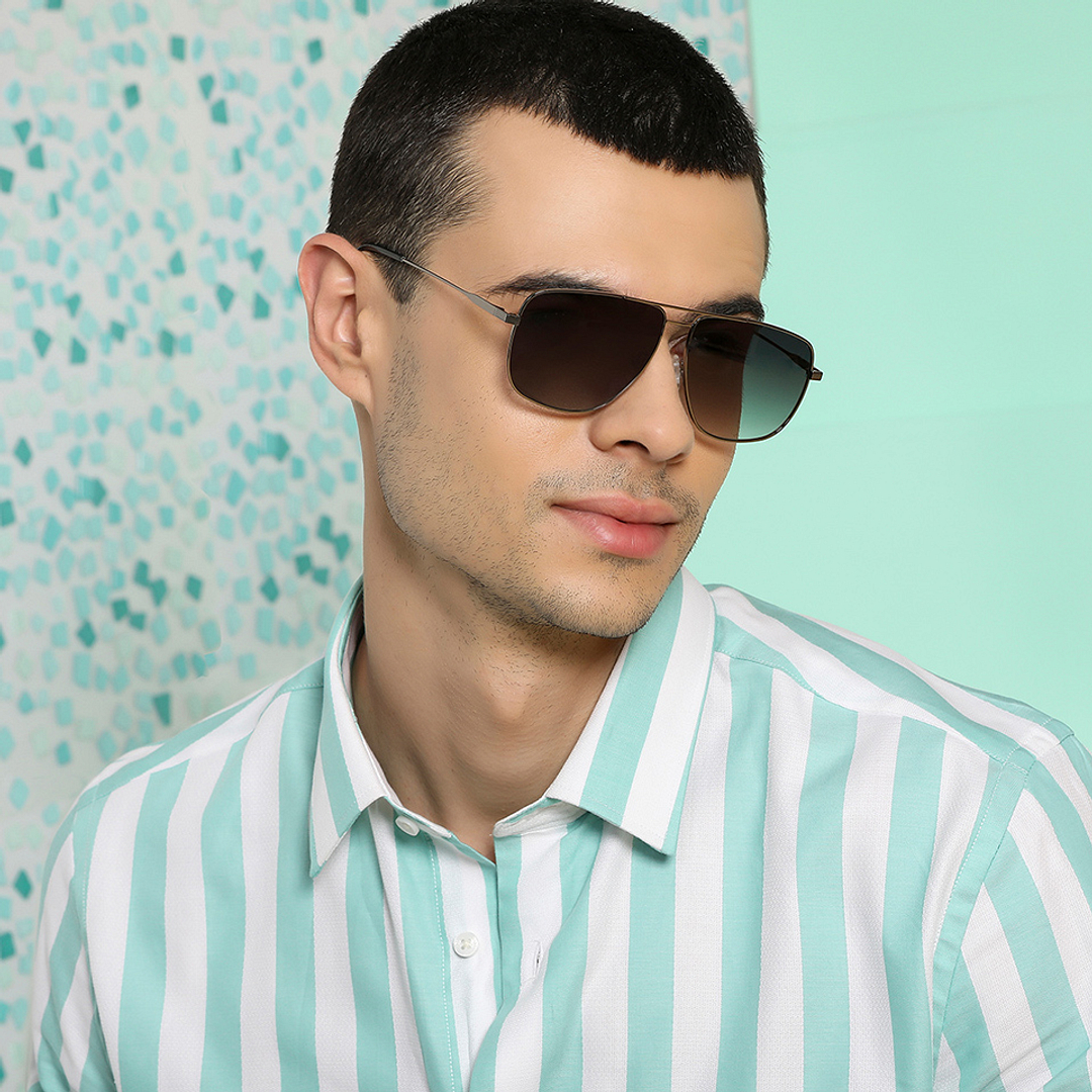 John Jacobs Online Grey Full Rim Square left side