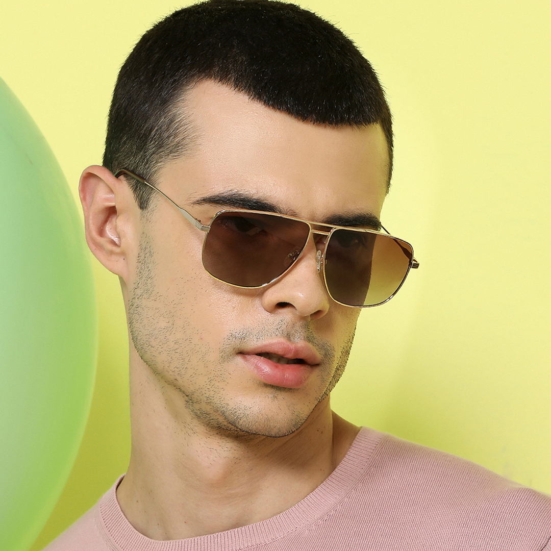 John Jacobs Online Gold Full Rim Square right side