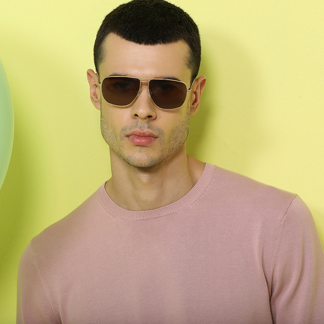 John Jacobs Online Gold Full Rim Square left side