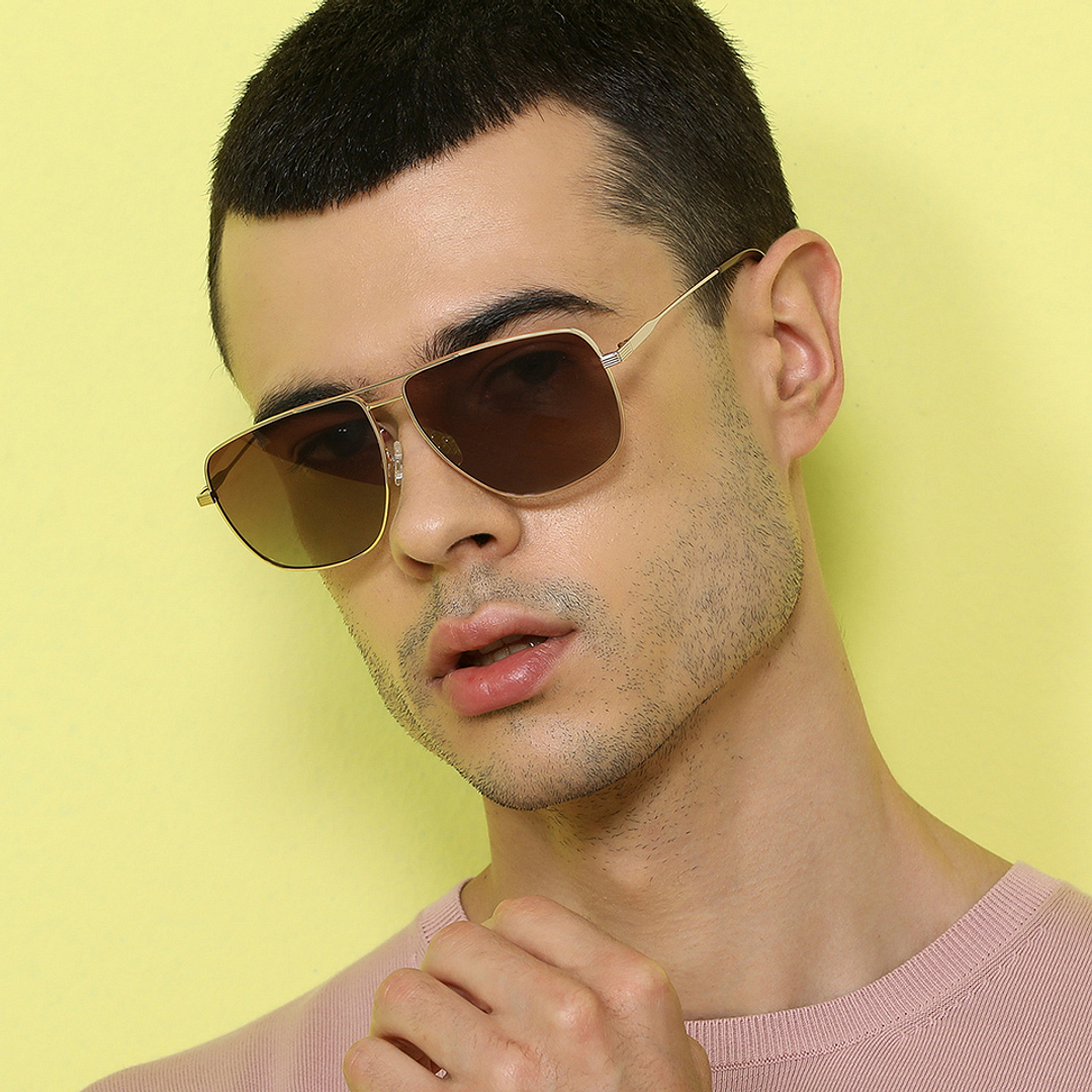 John Jacobs Online Gold Full Rim Square left side