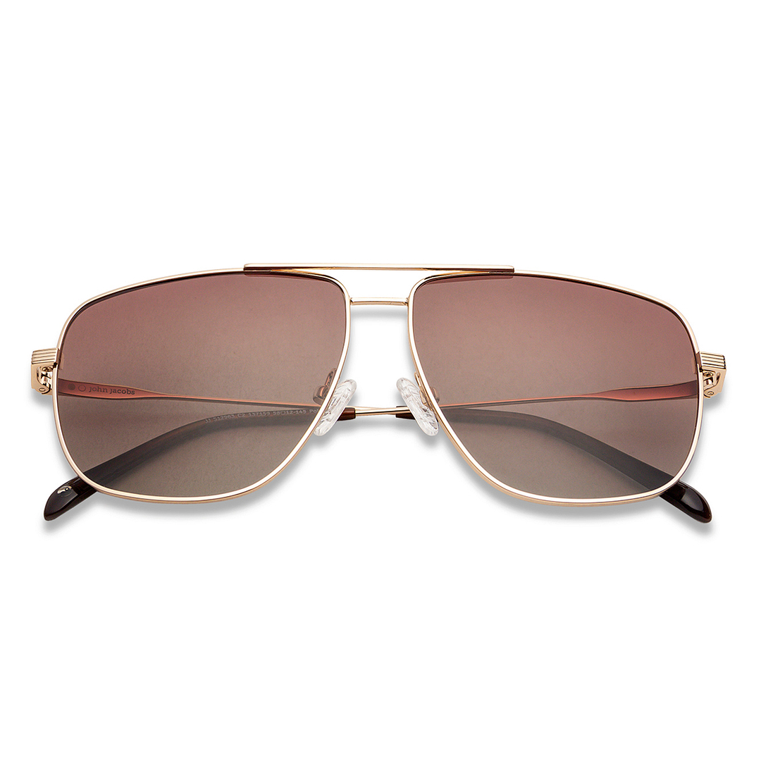 John Jacobs Online Gold Full Rim Square right side