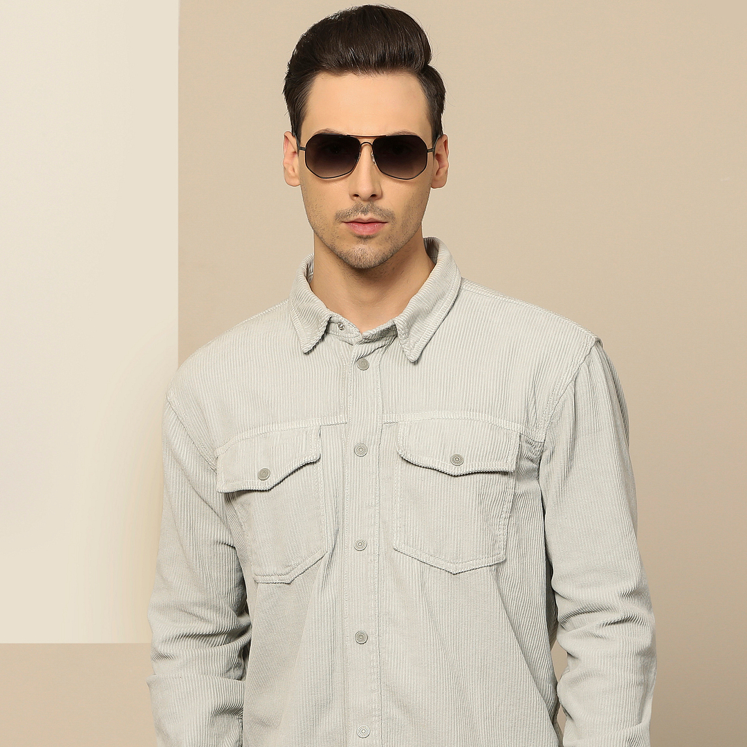 John Jacobs Gunmetal Full Rim Hexagonal right side