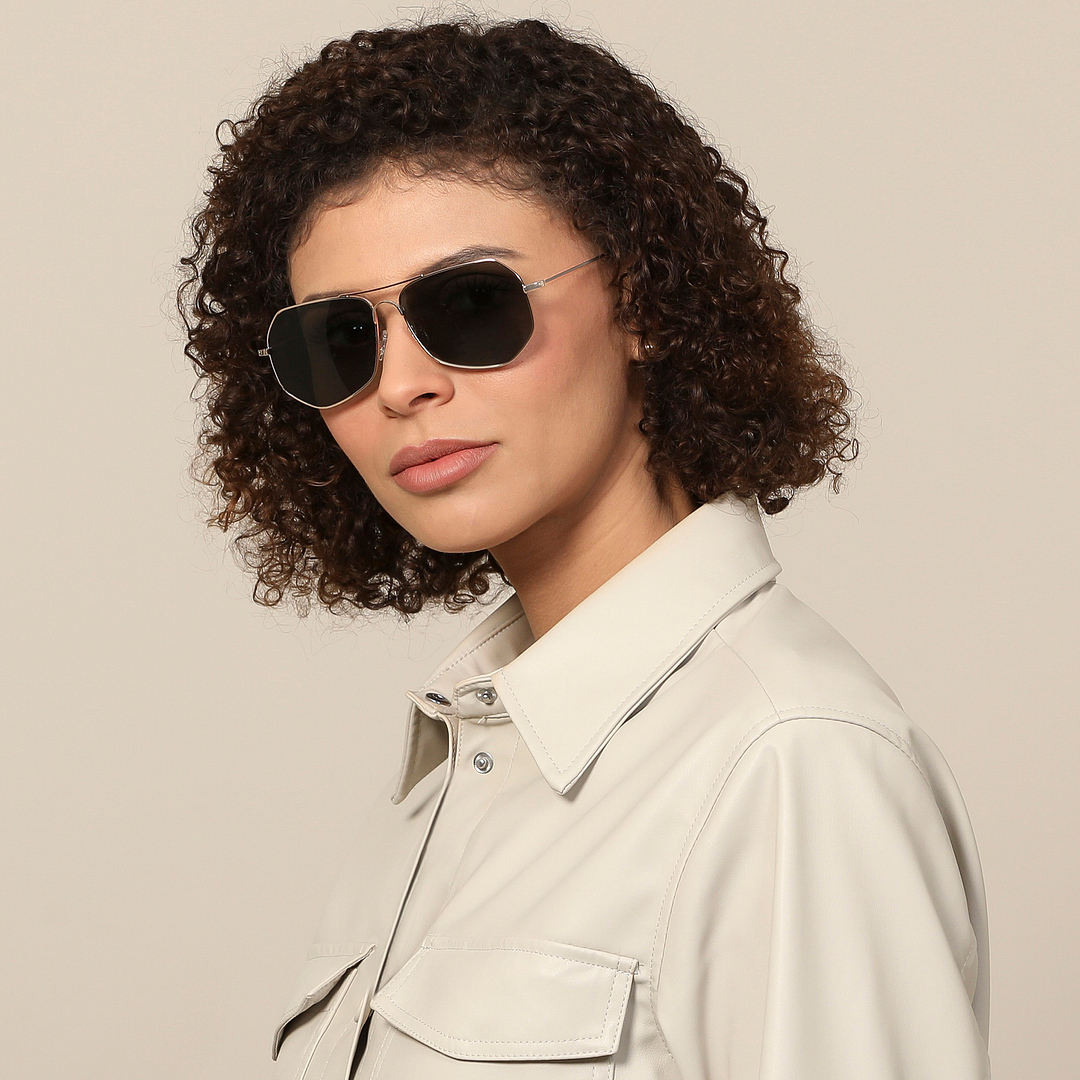 John Jacobs Gold Full Rim Aviator right side