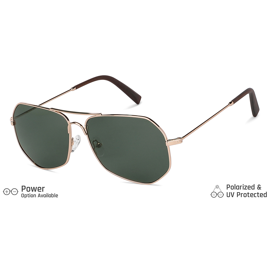 John Jacobs Gold Full Rim Aviator right side
