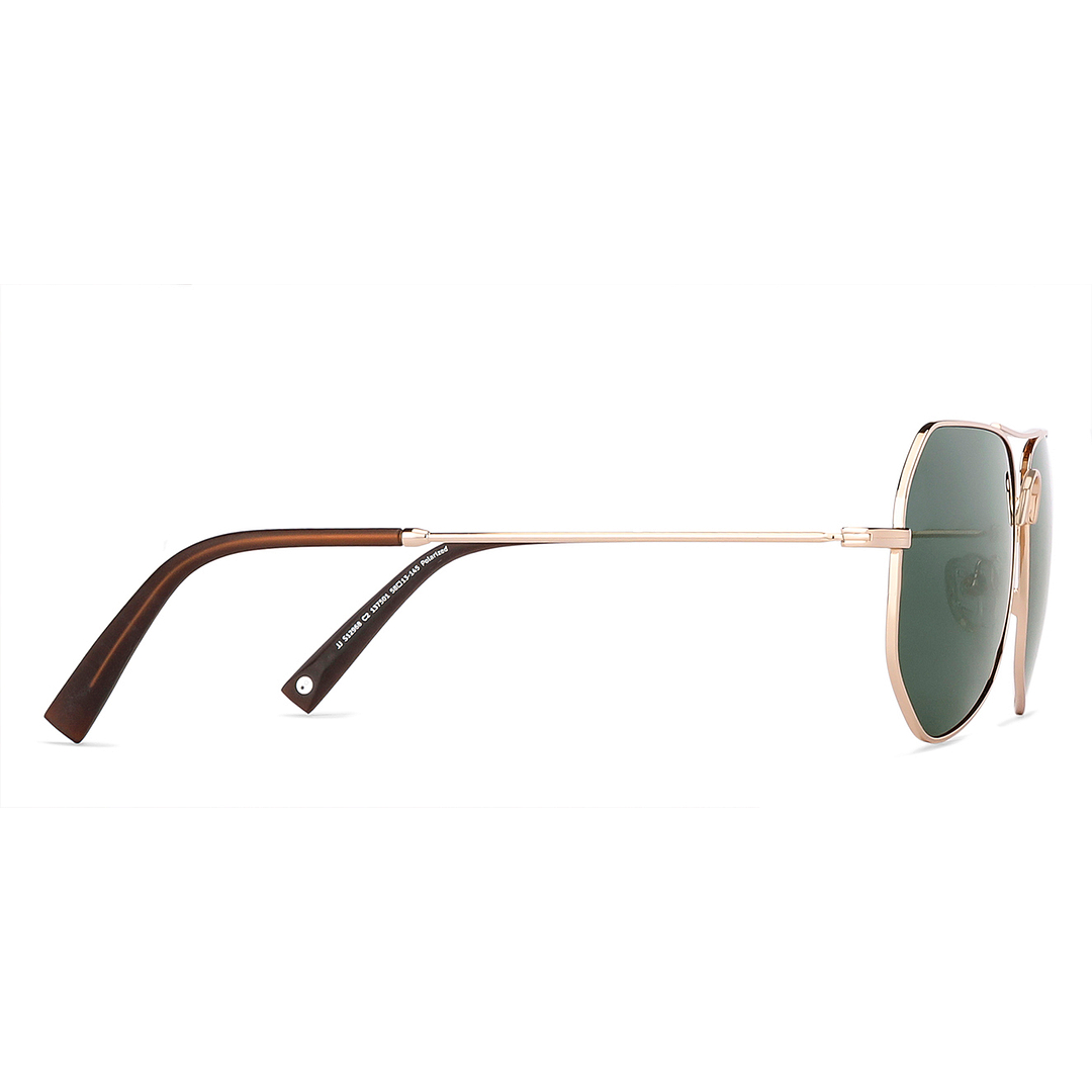 John Jacobs Gold Full Rim Aviator right side