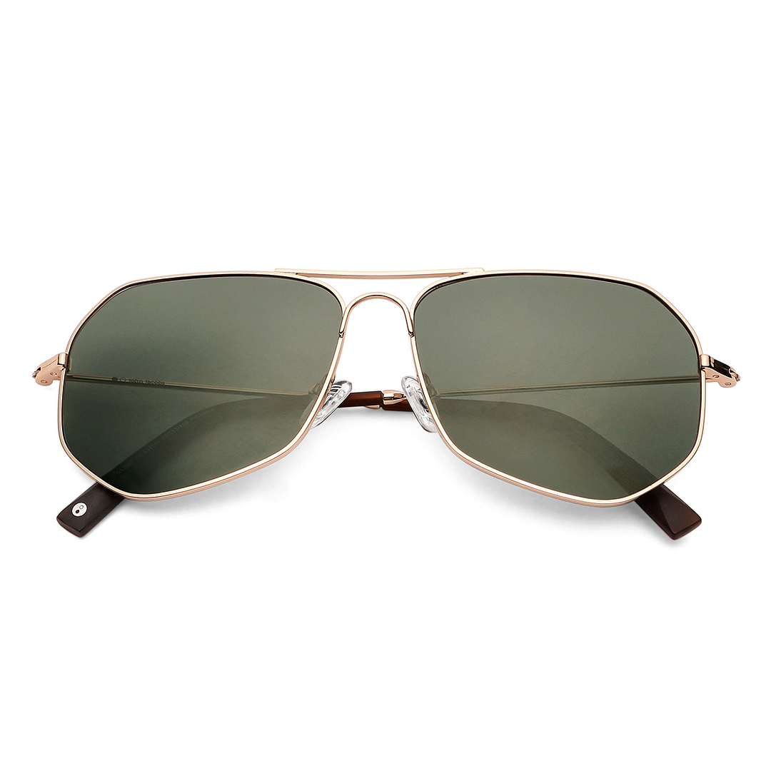 John Jacobs Gold Full Rim Aviator right side