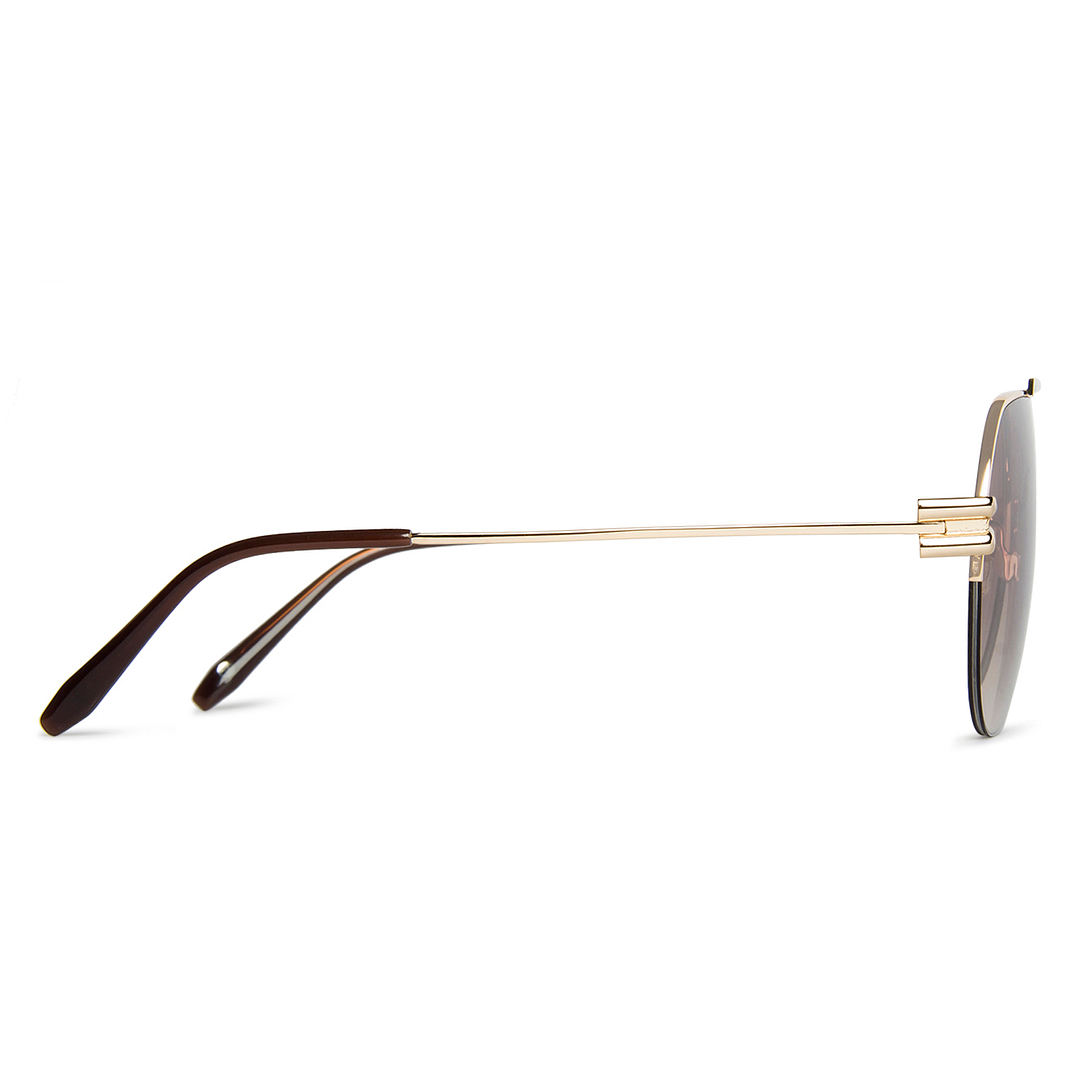 John Jacobs Online Gold Half Rim Aviator right side