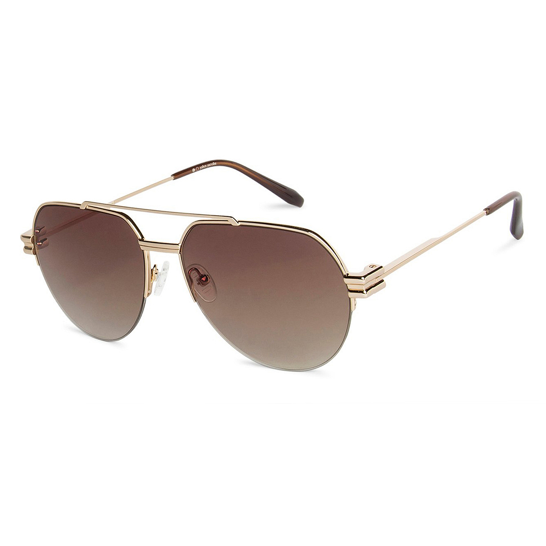 John Jacobs Online Gold Half Rim Aviator right side