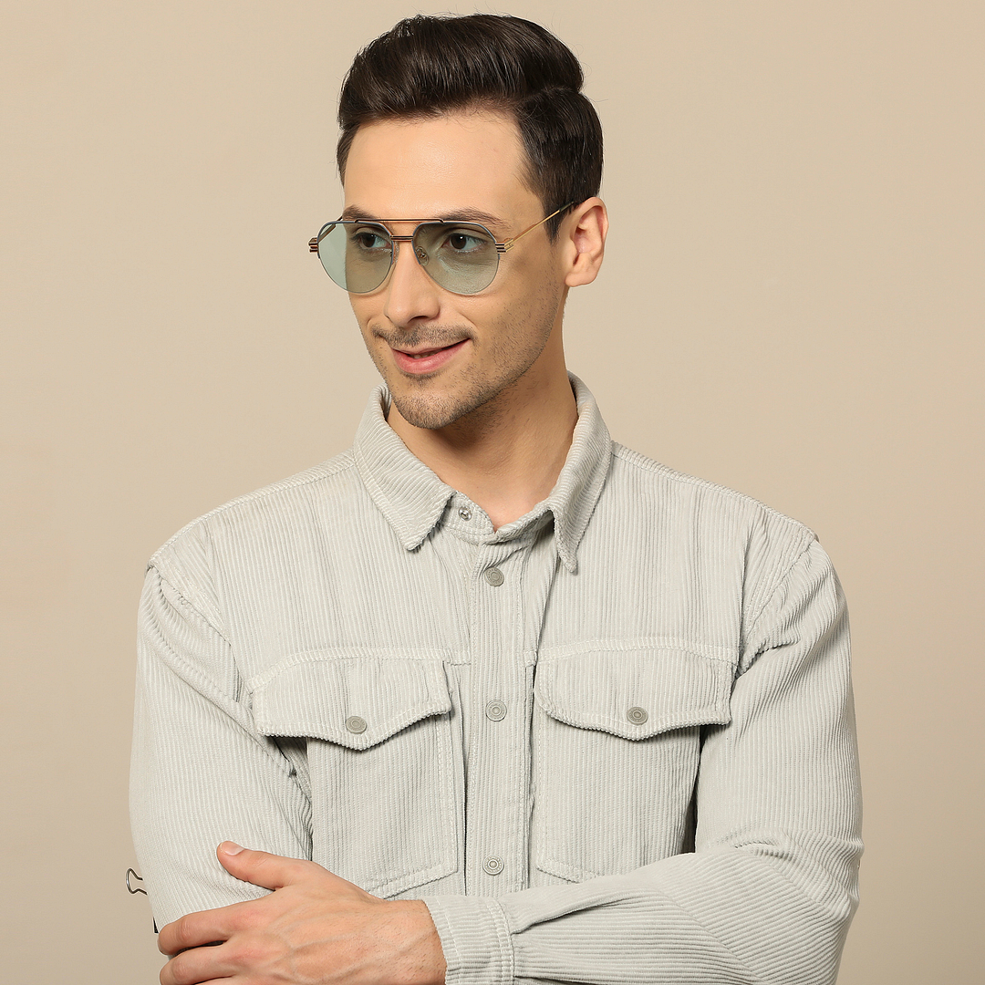 John Jacobs Gold Half Rim Aviator right side