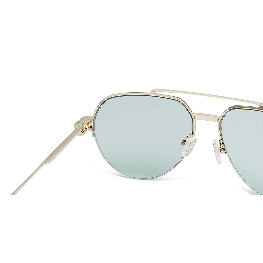 John Jacobs Gold Half Rim Aviator left side