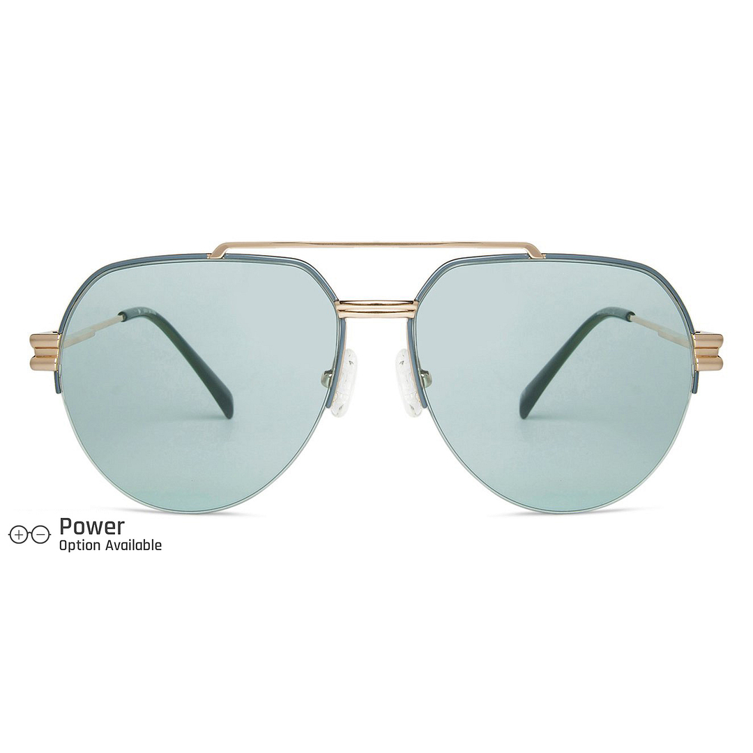 John Jacobs Gold Half Rim Aviator left side