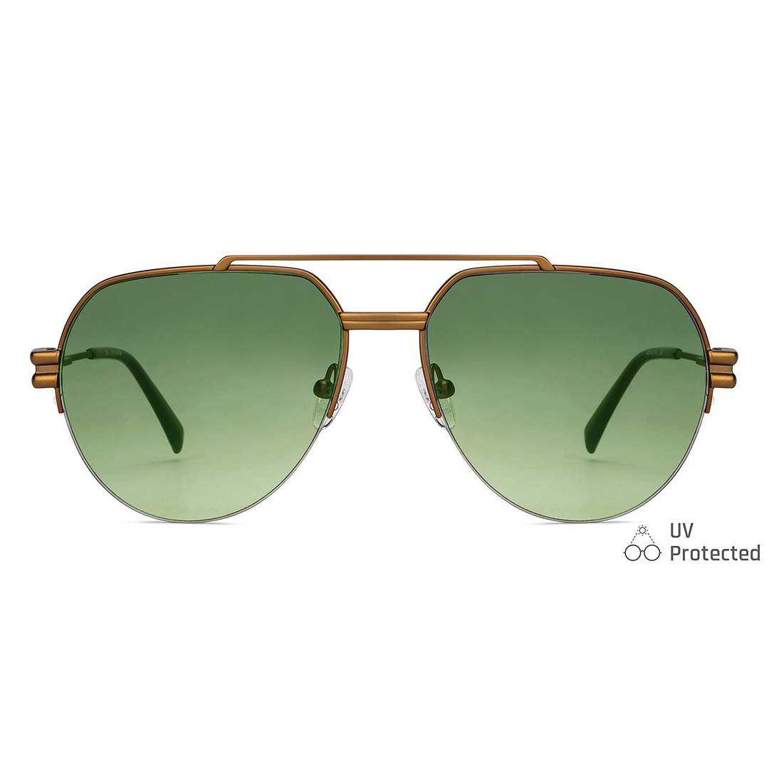 John Jacobs Online Gold Half Rim Aviator right side