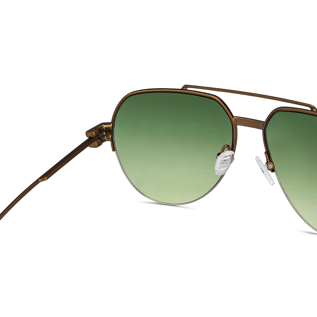 John Jacobs Online Gold Half Rim Aviator right side