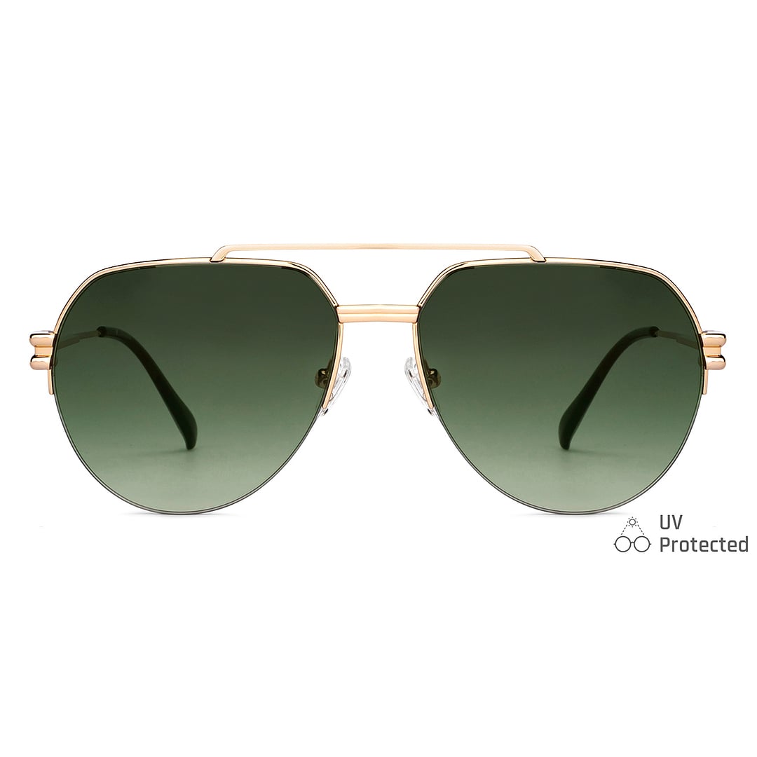 John Jacobs Gold Half Rim Aviator left side